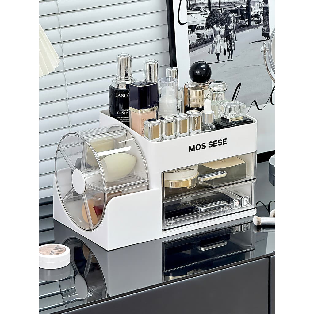 Caixa de armazenamento de cosméticos dormitório Desktop Anti-poeira cuidados com a pele produto gaveta caixa de armazena