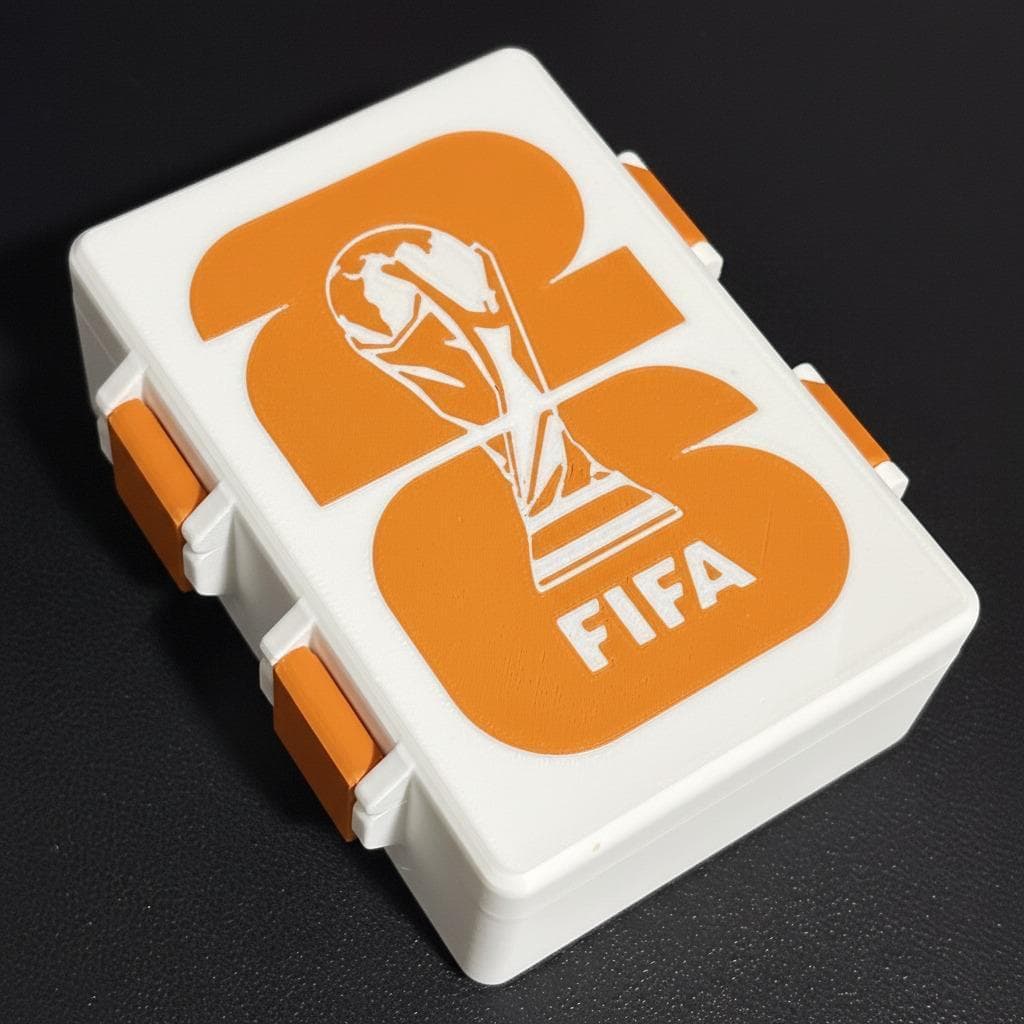 Caixa Porta Figurinhas Copa Cards Colecionáveis com Trava Impressão 3D Guardar Figurinhas Copa do Mundo 2026