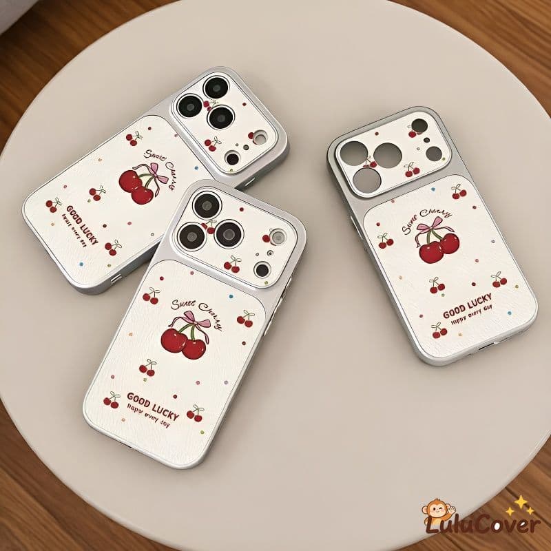 Primavera Doce Cereja Arco Capa De Couro Para Realme C85 Pro C75 C75X C73 C71 C67 C65S C65 C63 C61 C55 C53 C51 C51S C35