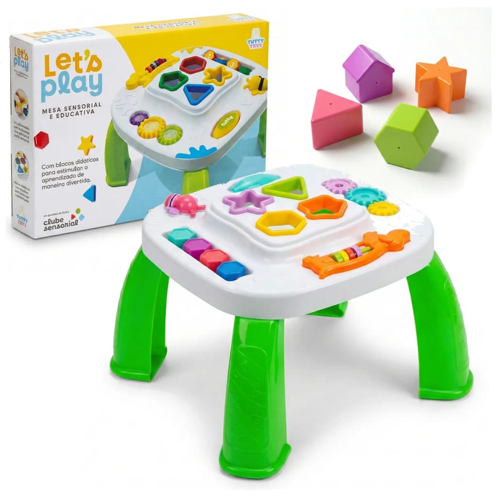 Mesinha Didática Infantil Educativa SensorialDivertida Interativas Formas Encaixar Promoção