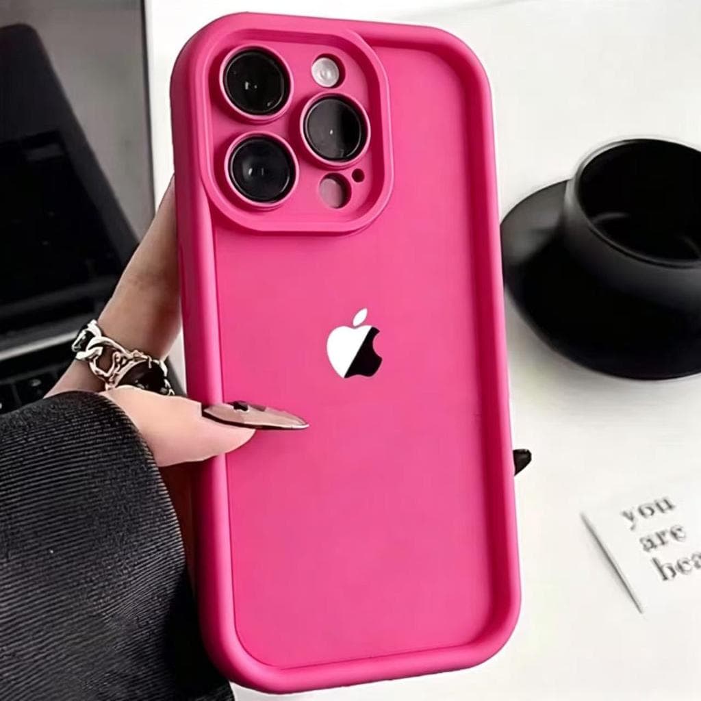 Capa Para iPhone 17 16 15 14 13 12 11 Pro Max Plus Air XR Anti Gota Silicone Rosa Logotipo Doces Caso De Telefone JJ