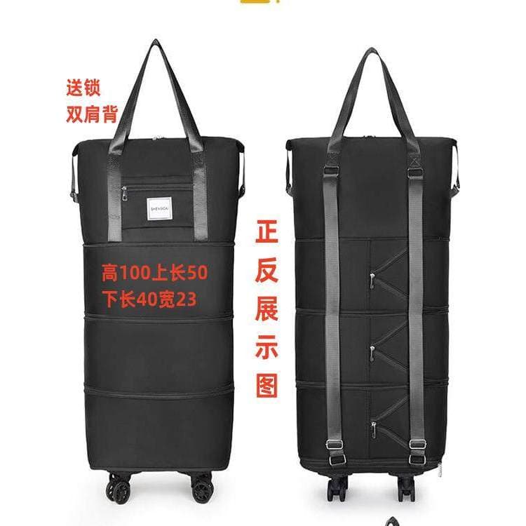 Polia Universal com costas duplas, bolsa de viagem de grande capacidade, viagem de curta distância, pode cobrir o carrin