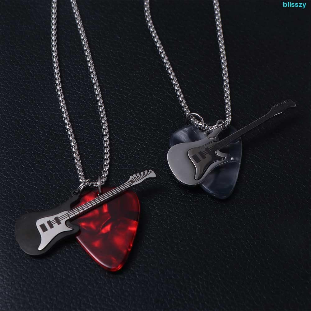 Colar Com Pingente De Palheta De Guitarra ISSZY , Gargantilha Moderna De Corrente Hip-hop , Suéter Elétrica Punk