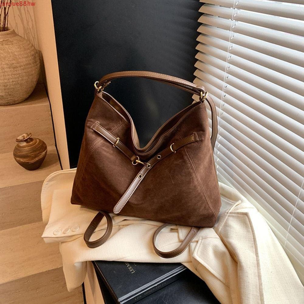 JUNYUE Bolsa De Ombro De Camurça , Hobo Moderna De Grande Capacidade Estilo Coreano Feminina Crossbody