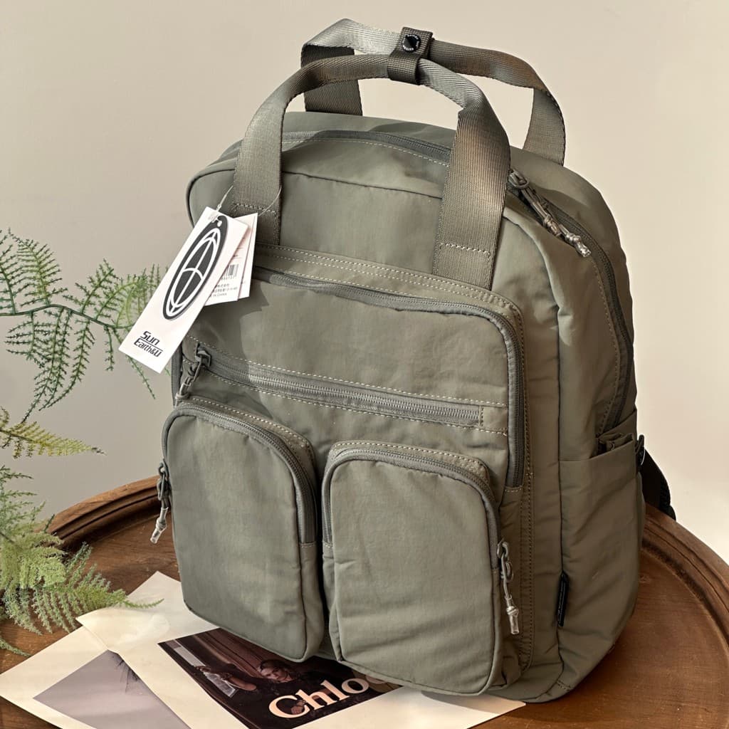 Apenas 0.4kg Multi-bolso Ultra-leve mochila ~ contador genuíno mochila das mulheres dos homens à prova dwaterproof água
