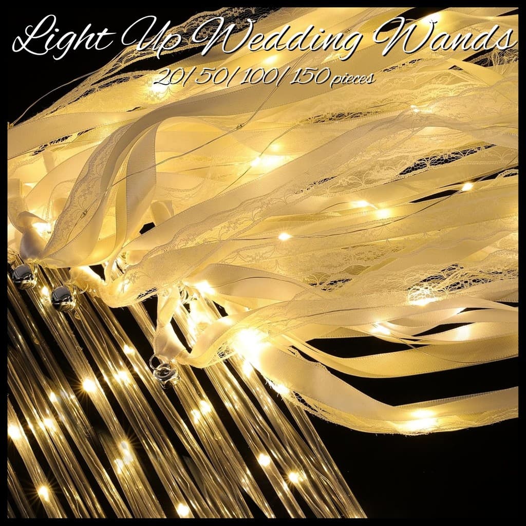 36 Varinhas De Casamento Iluminadas , Fita LED , Brilhos Com Sinos , Saída , Envio , Adereços De Chão De Dança , Lembran