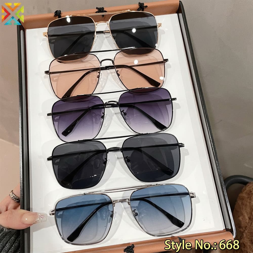 Óculos De Sol Quadrados Grandes Unissex , Moda Moderna , Proteção UV , Galvanizado , Para Viagens , Festas De Tiro De Ru