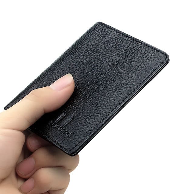 Carteira masculina estilo curto exclusivo Ultra-fino carteira primeira camada de couro carteira masculina Vertical peque