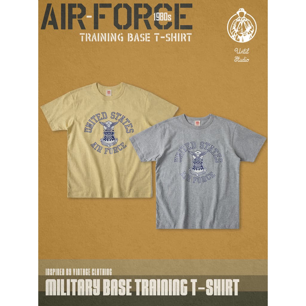 Camiseta de treinamento de Base de força aérea retrô não americana, gola redonda, algodão puro, manga curta, masculina e