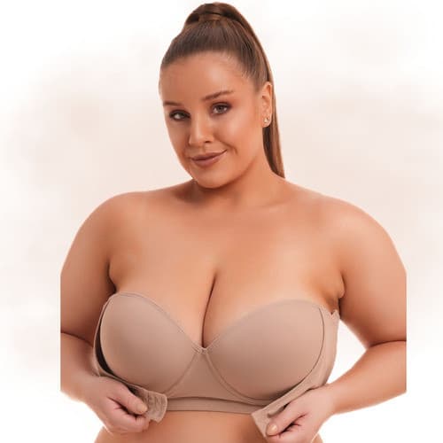 Sutia Tomara Que Caia Plus Size Super Reforçado Alcas Removíveis Reforço Fechamento Frontal