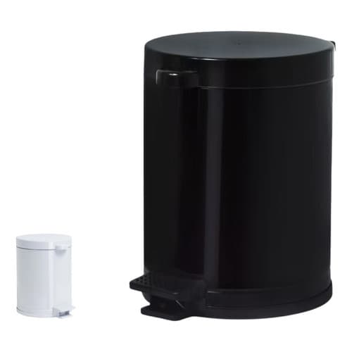 Lixeira De Metal com Cesto Interno em Plástico com Pedal  Cozinha Banheiro 4,5 Litros