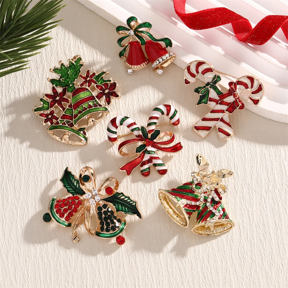 Broche De Textura Metálica , Joias No Peito , Decorações De Férias , Atmosfera Festiva , design Exclusivo , Doce