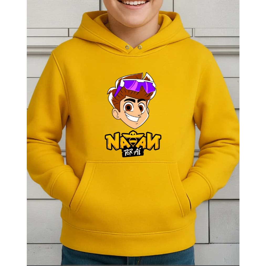 Blusa Moletom Infantil Natan Por Aí Skate Capuz Bolso Canguru Casaco Inverno Quentinho