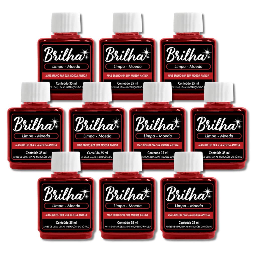 Kit 10 Limpa Moeda Brilha Atacado - Liquidador de Moeda Antiga 35ml