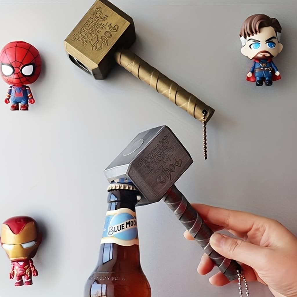 Abridor de Garrafas de Cerveja Multifuncional em Forma de Martelo Thor, Abridor de Garrafas de Cerveja de Grande Tamanho