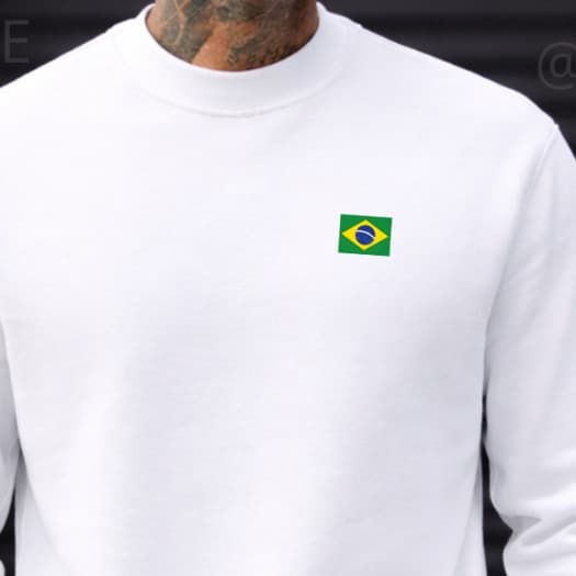 Moletom Seleçâo Brasil Bandeira Masculino Premium Algodão Conforto Casual Top