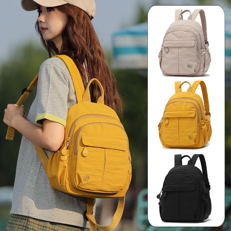 Versão coreana mochila feminina 2025 novo estilo elegante All-Match mochila de náilon de grande capacidade simples na mo
