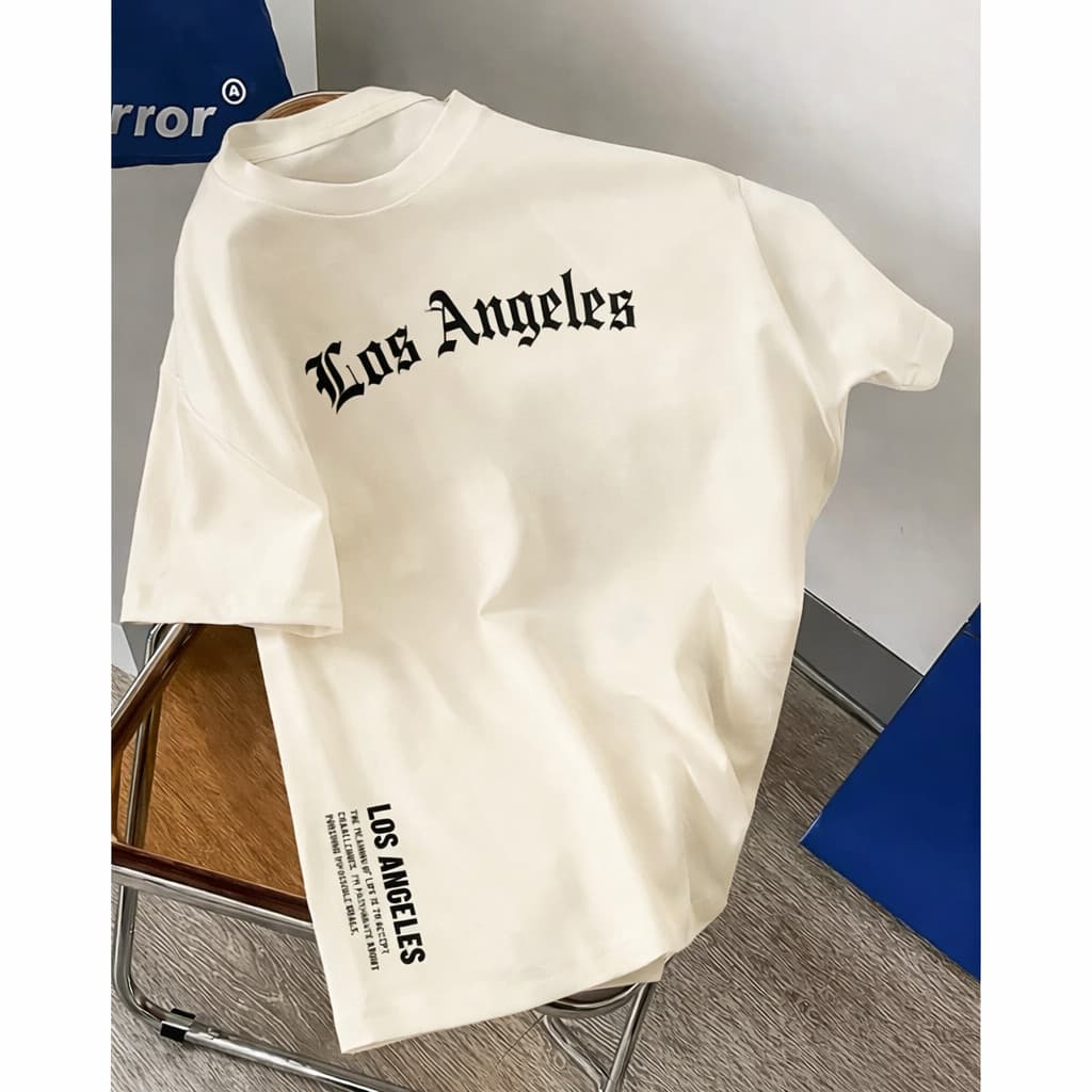 Camiseta Masculina Casual de Los Angeles para o Verão Estilosa Academia camiseta masculina