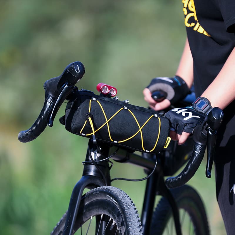 Rhinowalk/Rhinowalk Equipamento de ciclismo para esportes ao ar livre Bolsa para guiador de cilindro Bolsa frontal de vá