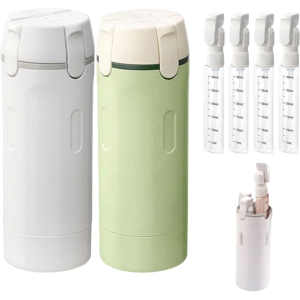 Conjunto de Frascos de Viagem 4 em 1, Novo Conjunto de Frascos Recarregáveis para Produtos de Higiene Pessoal de Viagem