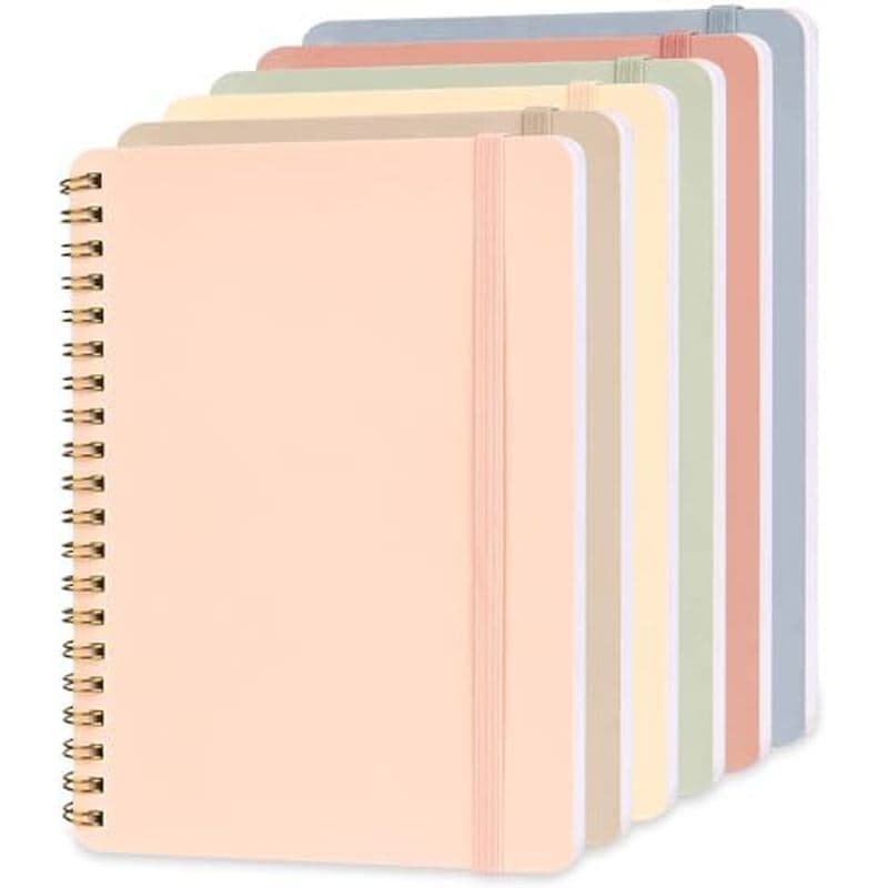 EHME 6 PCS Todo Caderno Espiral 5x7 , Lindo Livro De Notas Em Estético Para Mulheres & amp ; Homens , Diários Encadernad