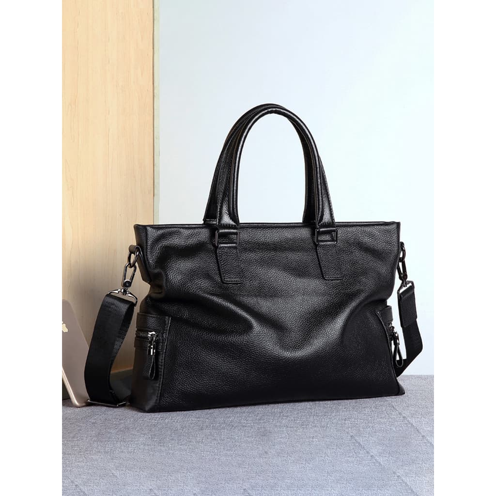 Bolsa masculina Horizontal bolsa de couro bolsa de embreagem negócios ombro computador mensageiro saco Casual maleta