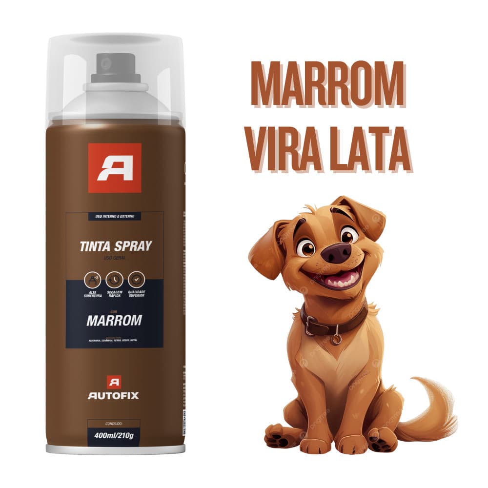 Tinta Spray Marrom Vira lata 400ml Envio Rápido uhu