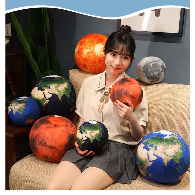 Novo Produto Criativo Planeta Lunar Terra Sistema Solar Decoração Cósmica Brinquedos De Pelúcia Bonecas Almofada Present