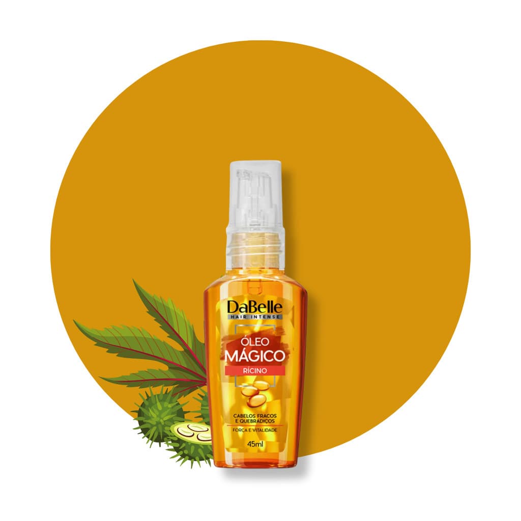 Óleos Reparadores Protetor Térmico Mágico Rícino Crescimento Nutrição AntiFrizz Hidratação 45ml