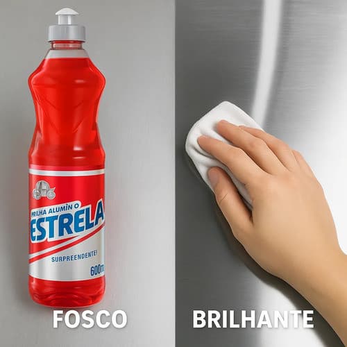 Estrela Limpa Alumínio 500ml - Kit 2 Unidade