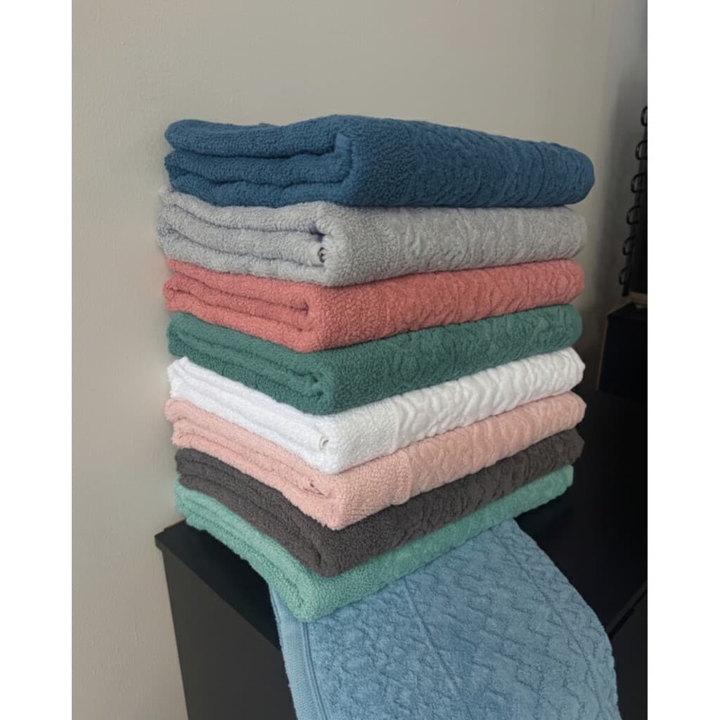 Toalha Banho Super Macia Luxo Barra Aveludada 100% Algodão 435g/m 70x130Cm