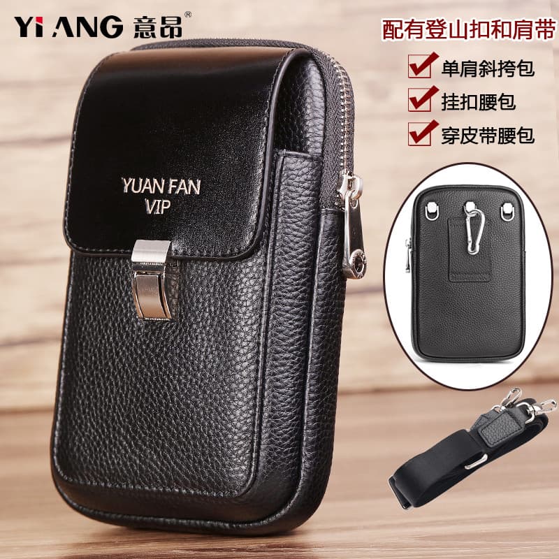 Bolsa masculina para celular, couro genuíno, cinto, bolsa de cintura, passeio de verão, leve, pequena, bolsa de ombro, r