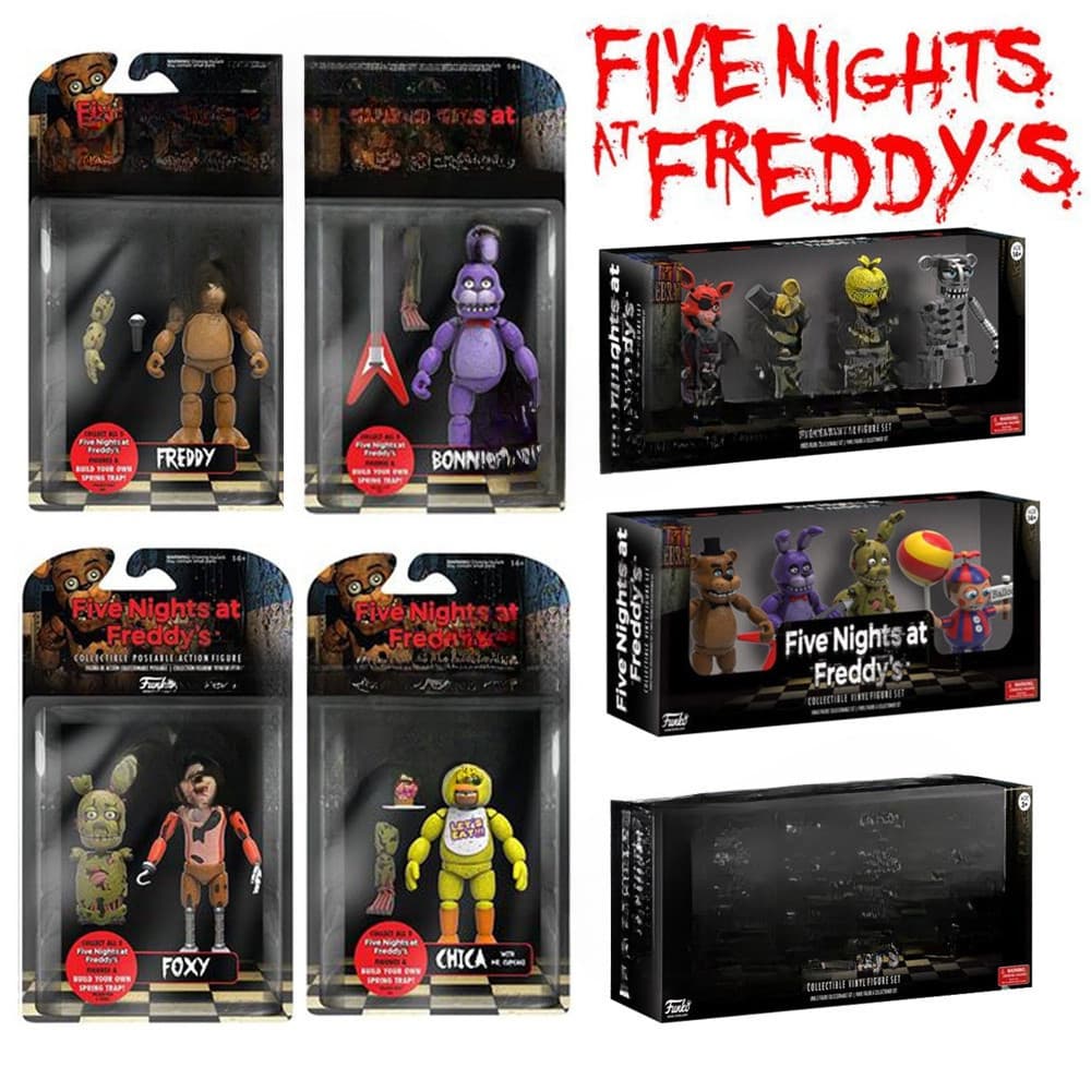 Funko FNAF Brinquedo Cinco Noites No FREDDY'S Action Figures Pack BONNIE FOXY CHICA FREDDY Brinquedos Colecionáveis