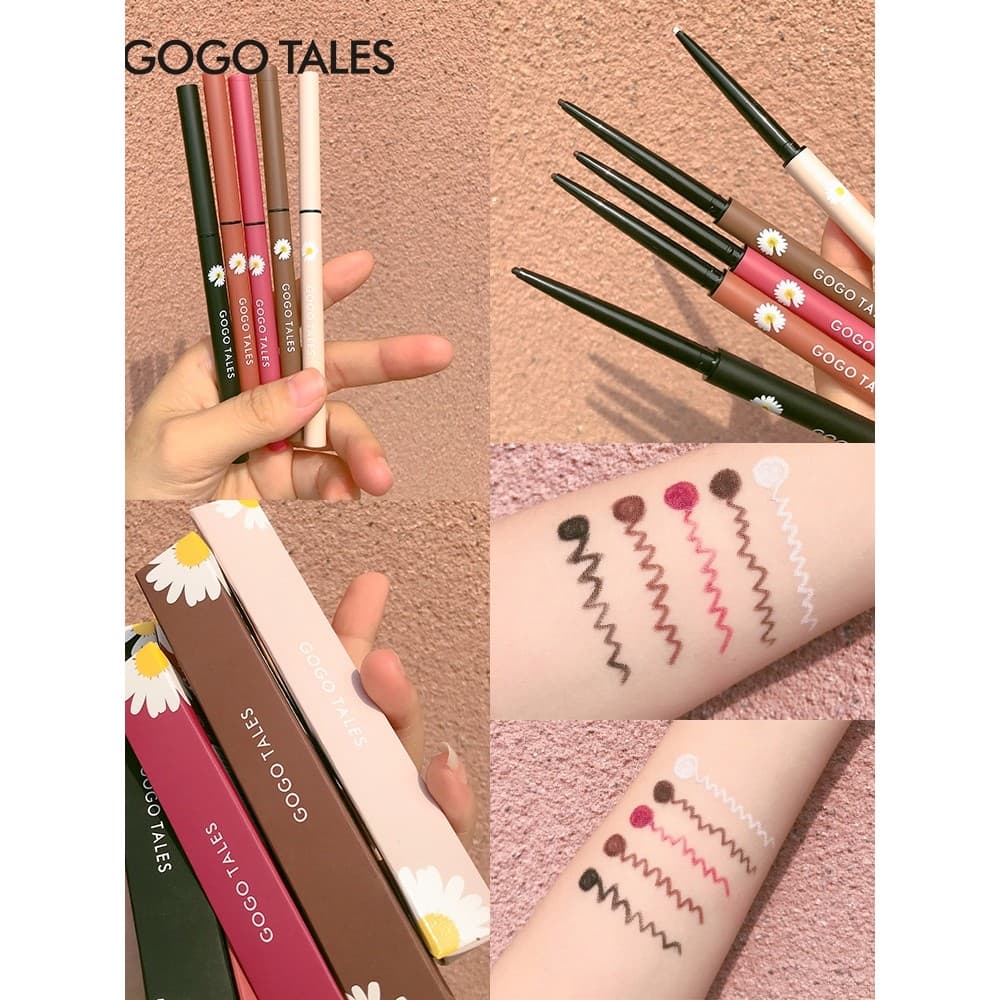 GOGO TALES GOGO Dance Color Eyeliner Gel Pen Iniciantes Iniciantes Cuidadoso Delineador À Prova D 'Água Marrom Branco Ps