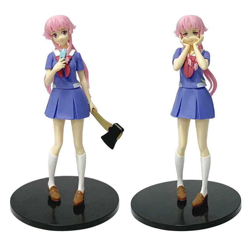 Boneca de Anime Yuko Kase, Yukihiko Amano em Uniforme Escolar, 17cm, "Future Diary RE-DIAL", Modelo de Menina Bonita, Br