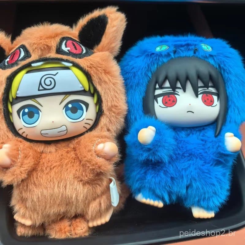 Brinquedo Superior Novo Naruto EAKI Bonito Besta Festa Sasuke Vinil Pelúcia Caixa Cega Figura Pingente Presente
