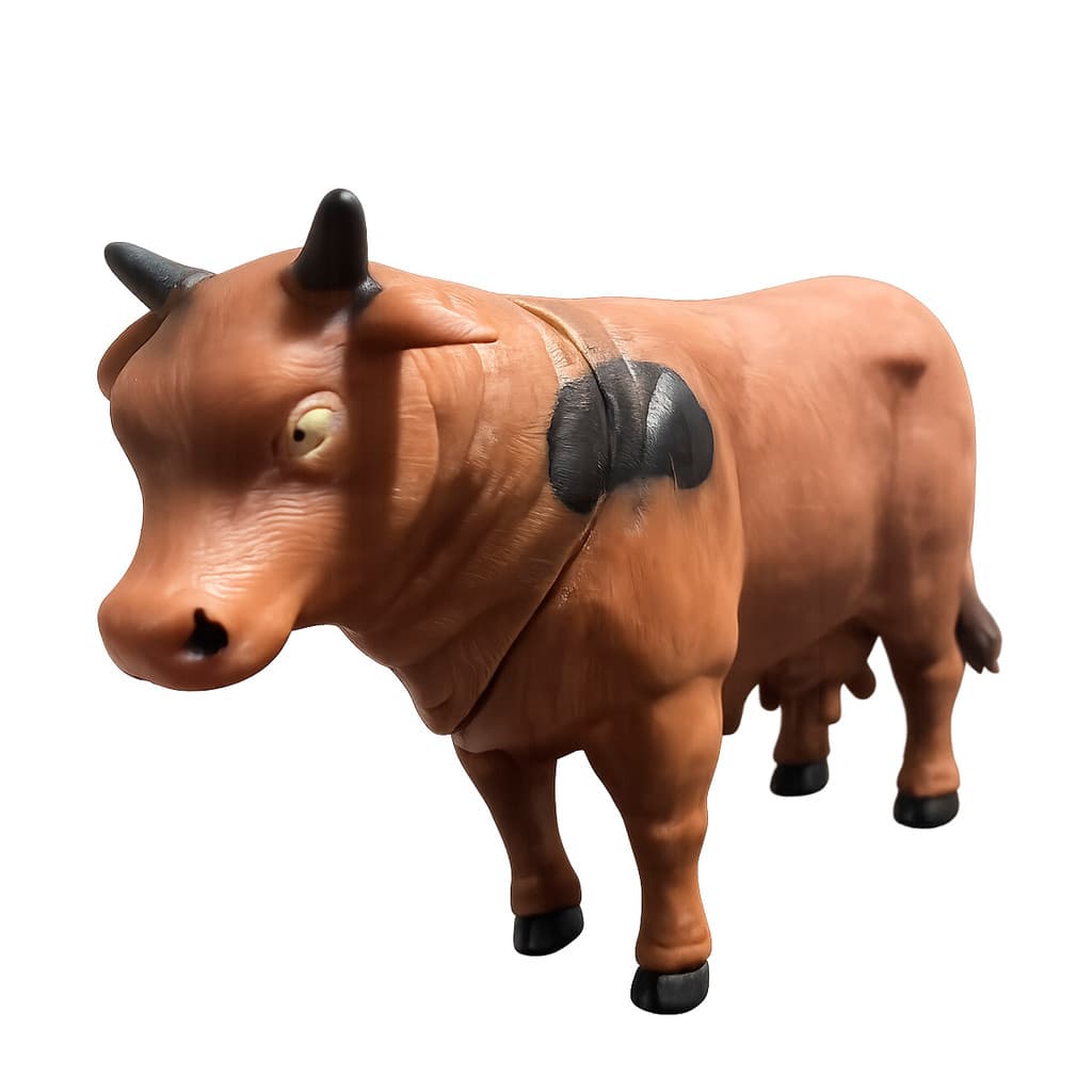 Brinquedo Vaca Borracha Macio Atóxico 30cm Animais Fazenda