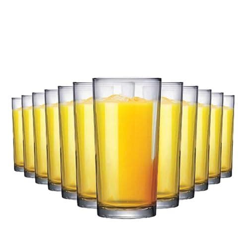 Kit 6 Copo Tubo Bebidas Suco Jogo De Copos De Vidro Tubo, 255ml 6 Peças