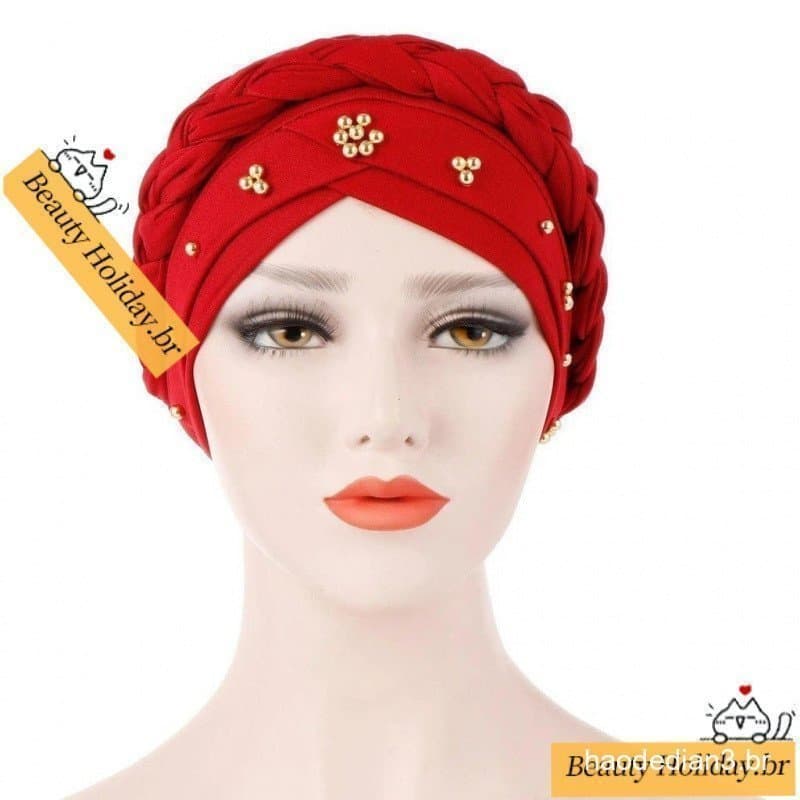 Lady Women Chapéu De Câncer Quimio Capa De Trança Muçulmana Lenço Turban Cabelo Ramadan Perda Moda Árabe