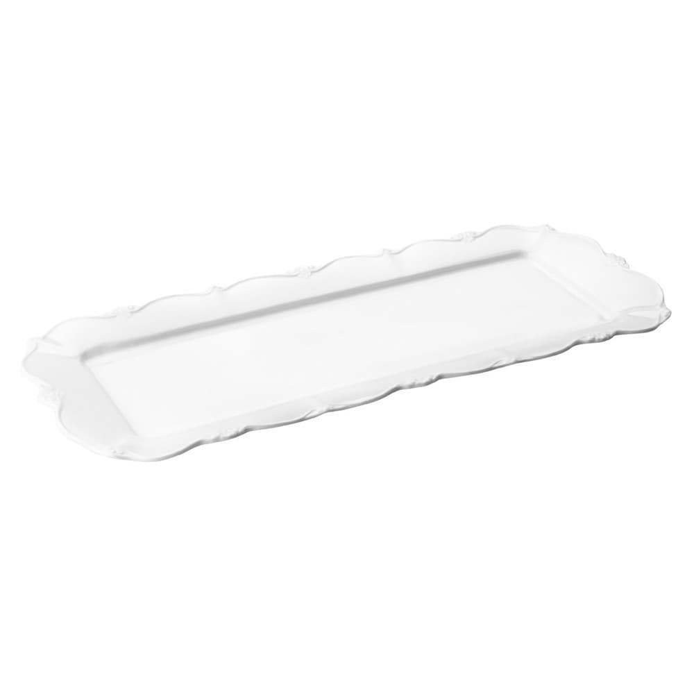 Travessa de Porcelana Retangular Fancy Branco 35x16cm Wolff