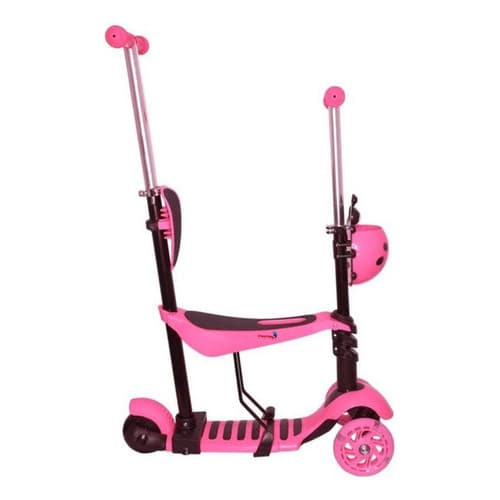 Patinete Infantil 3 Rodas Joaninha Importway 3 Em 1 Rosa