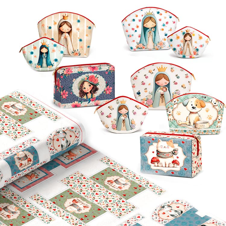 Tecido Tricoline Digital Painel Necessaire Variados Religiosos Infantis Pets Patchwork Artesanato