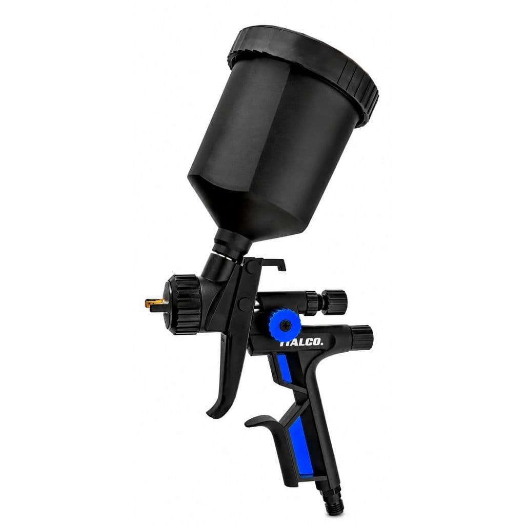 PISTOLA PINTURA HVLP 1.3MM ITALCO GLOSS 2 COPO PRETO/AZUL 600ML