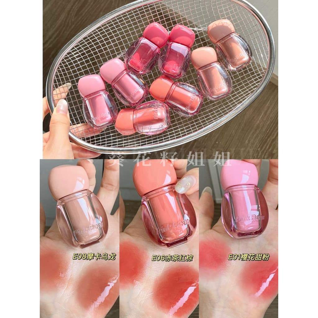Nova atualização!Pinkbear Pico Bear Lâmpada Pequena Essência Brilho Labial Brilho Labial Brilho Labial Proteção Labial Á