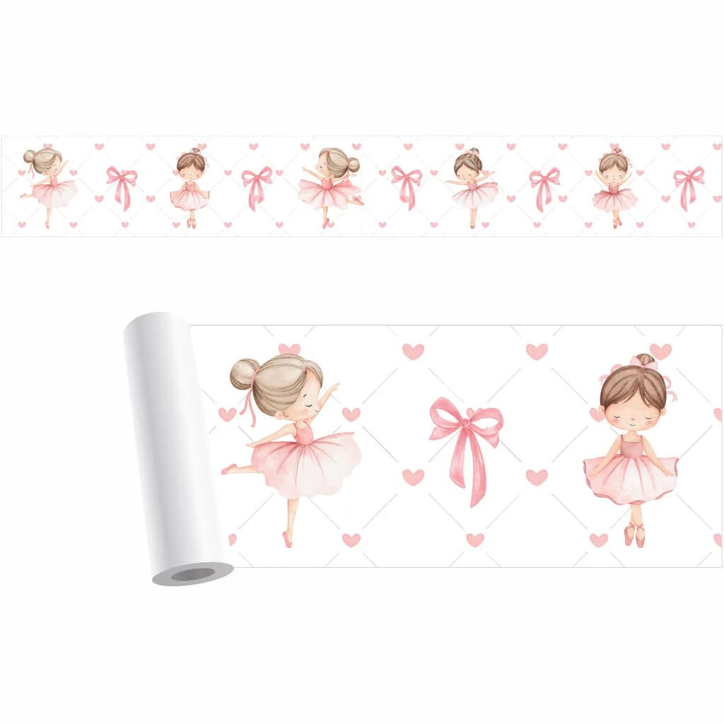 Faixa Adesiva Decorativa Parede Para Quarto Bailarina 6un