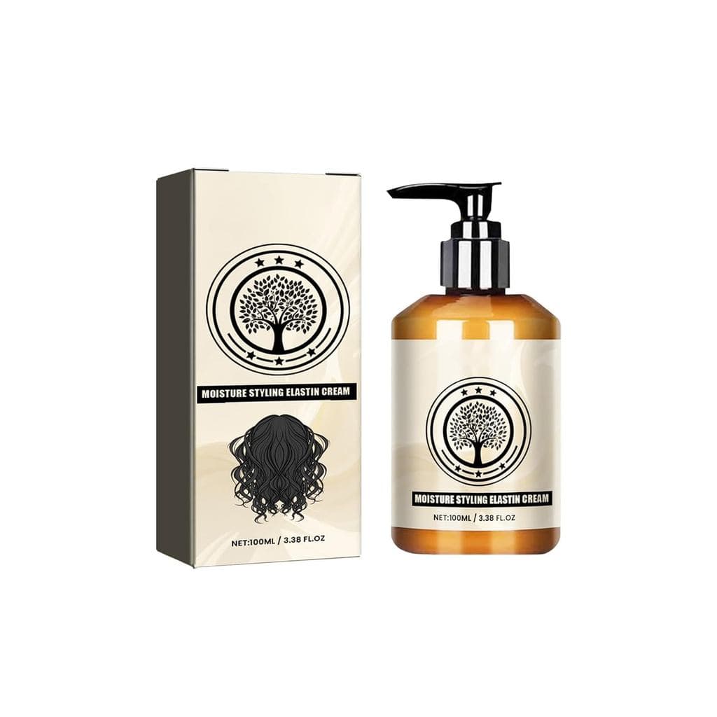 Creme Hidratante para Cabelos Ondulados e Cacheados com Elastina, 100ml - Creme Modelador Hidratante com Óleo de Argan e