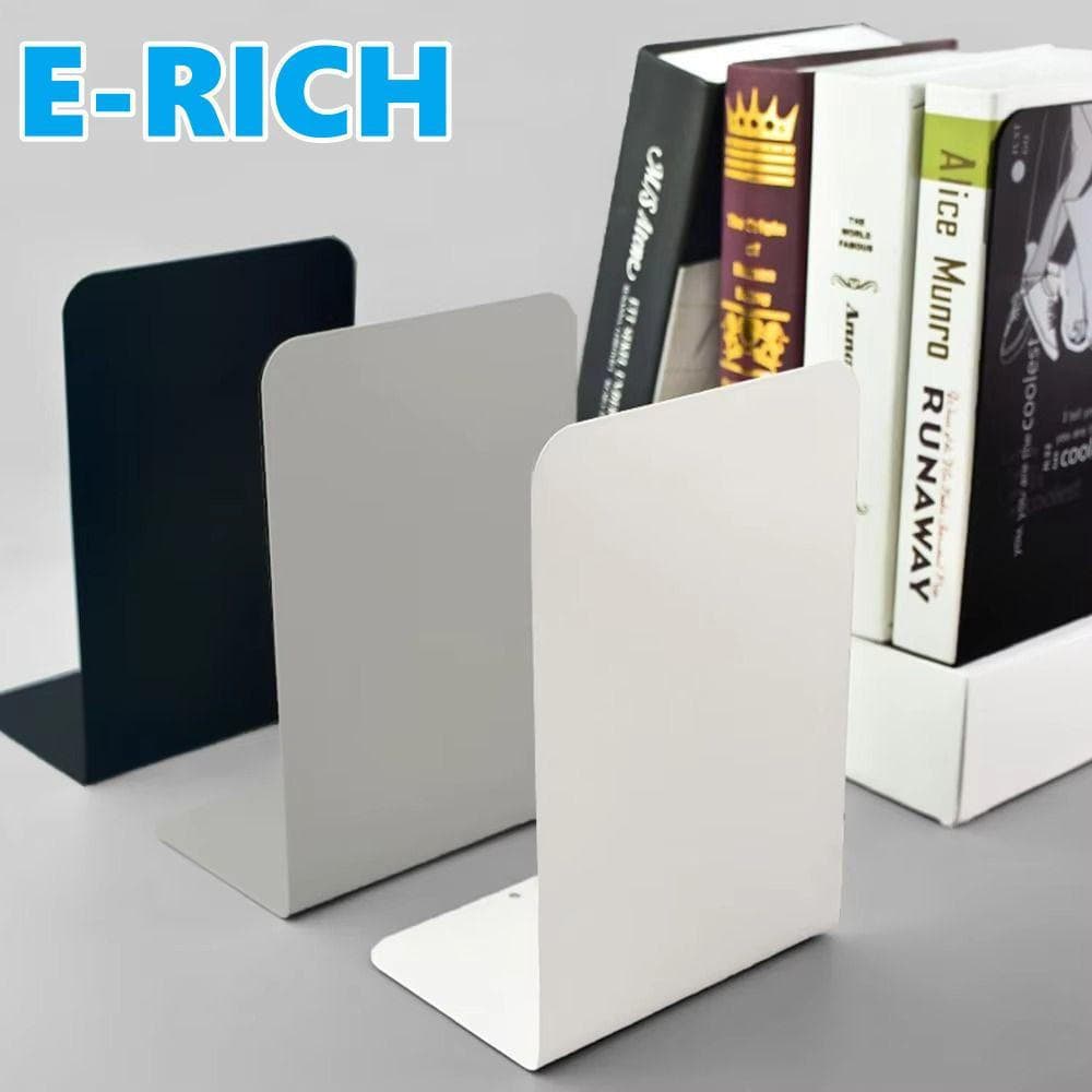 ERICH1 Suporte Para Livros De Metal , Suportes Em Forma De L Com Design Antiderrapante Durável , Rack De
