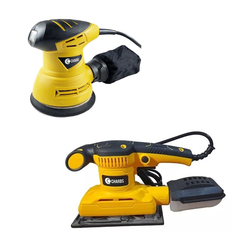 Kit Com 2 Lixadeira Roto Orbital 240W e  260W Charbs - 110V