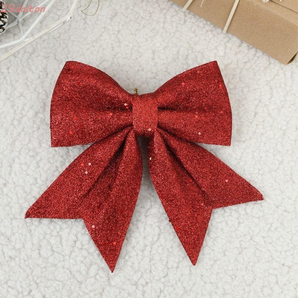 DALTON 2 Peças De Laço De Natal Com Glitter Brilhante , Enfeites Árvore De Desenho Animado De 20 Cm , Criativo , Requint