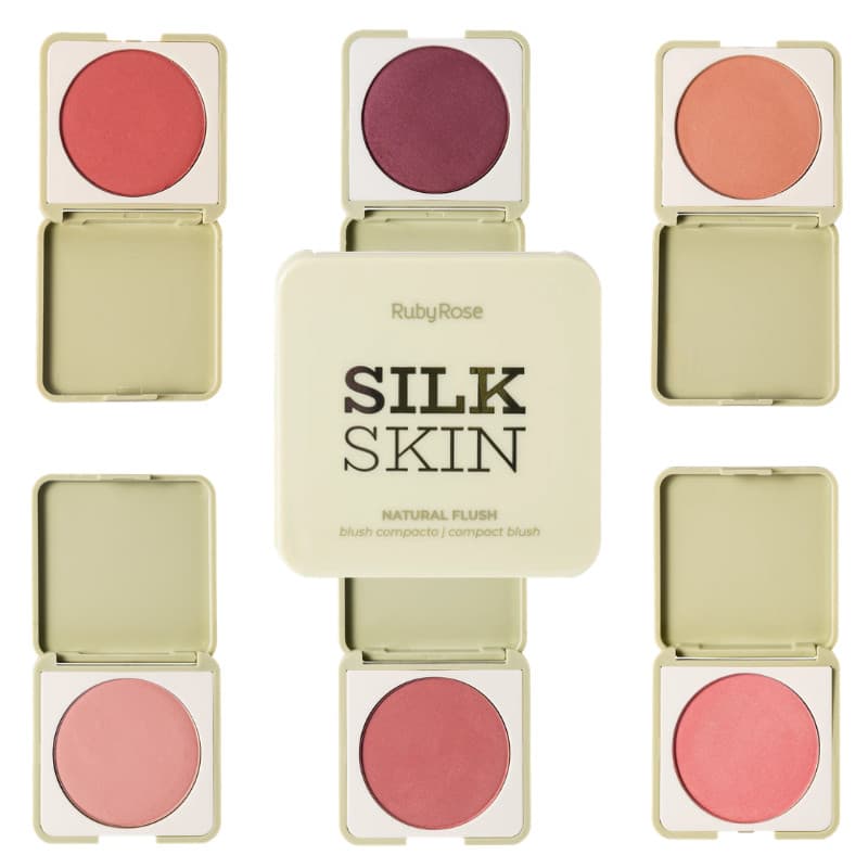 Blush Compacto Natural Flush Silk Skin RubyRose